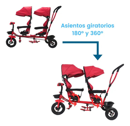 TRICICLO DOBLE NVO MODELO ROJO · foto 3