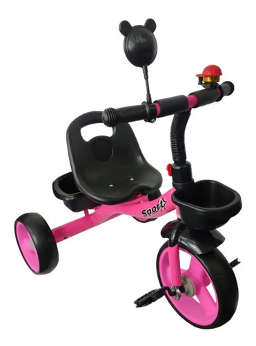 TRICICLO ECONOMICO ESPEJO Y TIMBRE ROSA · foto 2