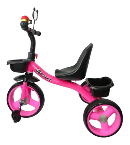 TRICICLO ECONOMICO ESPEJO Y TIMBRE ROSA · foto 6