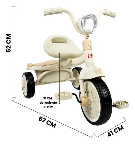 TEK-5028 Triciclo nuevo modelo BEIGE · foto 5