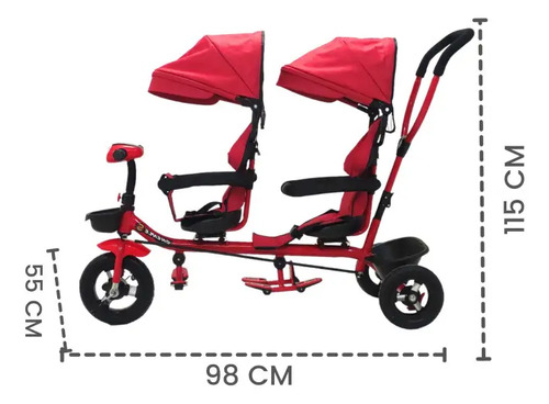 TRICICLO DOBLE NVO MODELO ROJO · foto 5