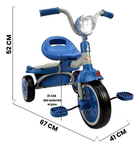 TEK-5028 Triciclo nuevo modelo AZUL · foto 5