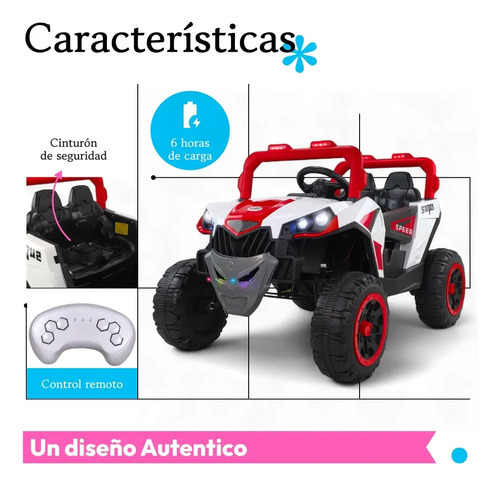 CARRO ELECTRICO MOD. TEK-1689 ROJO · foto 3