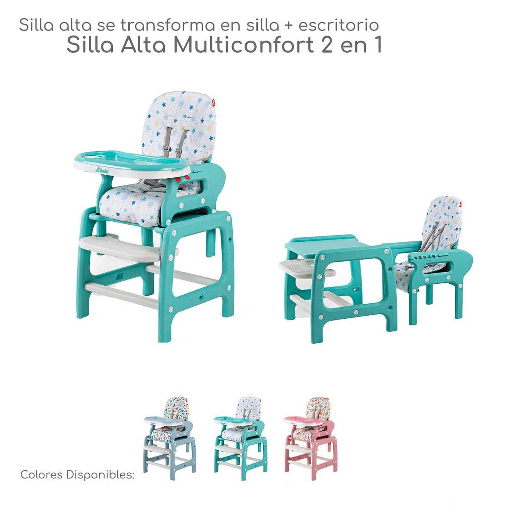 SILLA ALTA MULTICONFORT VERDE