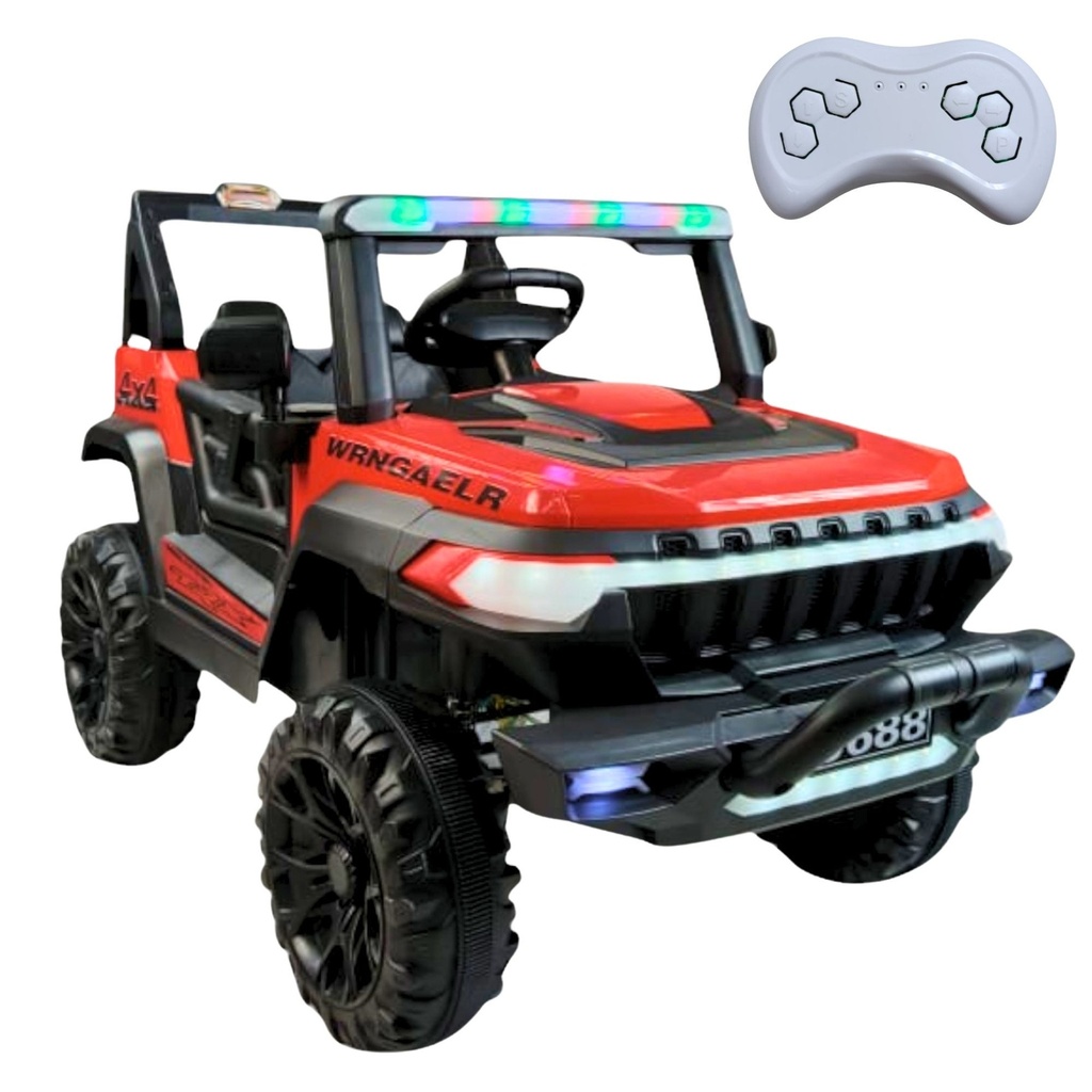 CARRO MONTABLE ELECTRICO CON CONTROL REMOTO ROJO