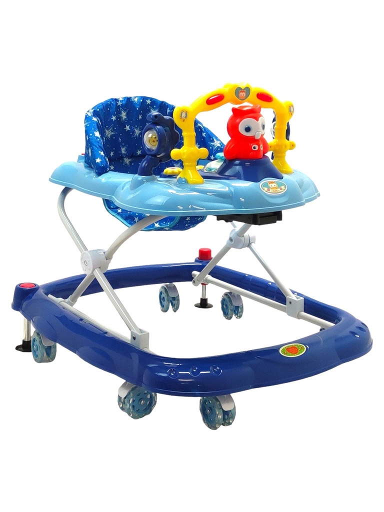 ANDADERA BUHO LLANTA GEL AZUL