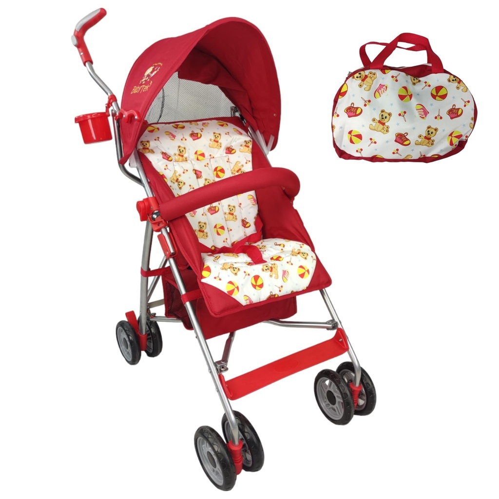 CARRIOLA PARA BEBE MOD. 502B ROJO
