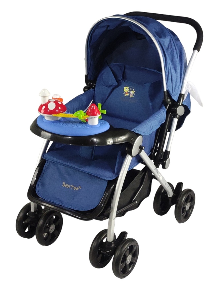 CARRIOLA REVERSIBLE TABLERO HONGO AZUL