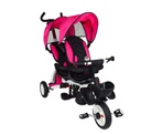 TRICICLO DOBLE DE LUJO ASIENTO GIRATORIO ROSA