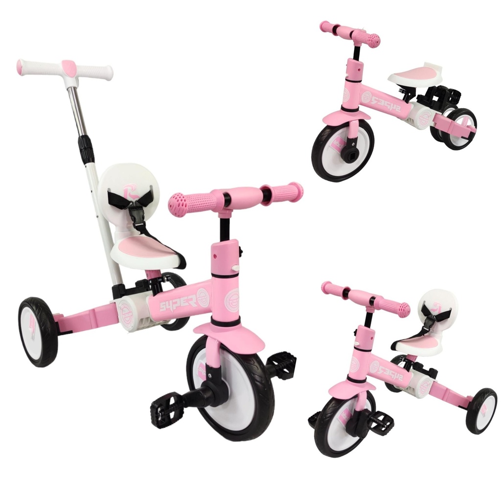 TRICICLO PLEGABLE NUEVO MODELO ROSA