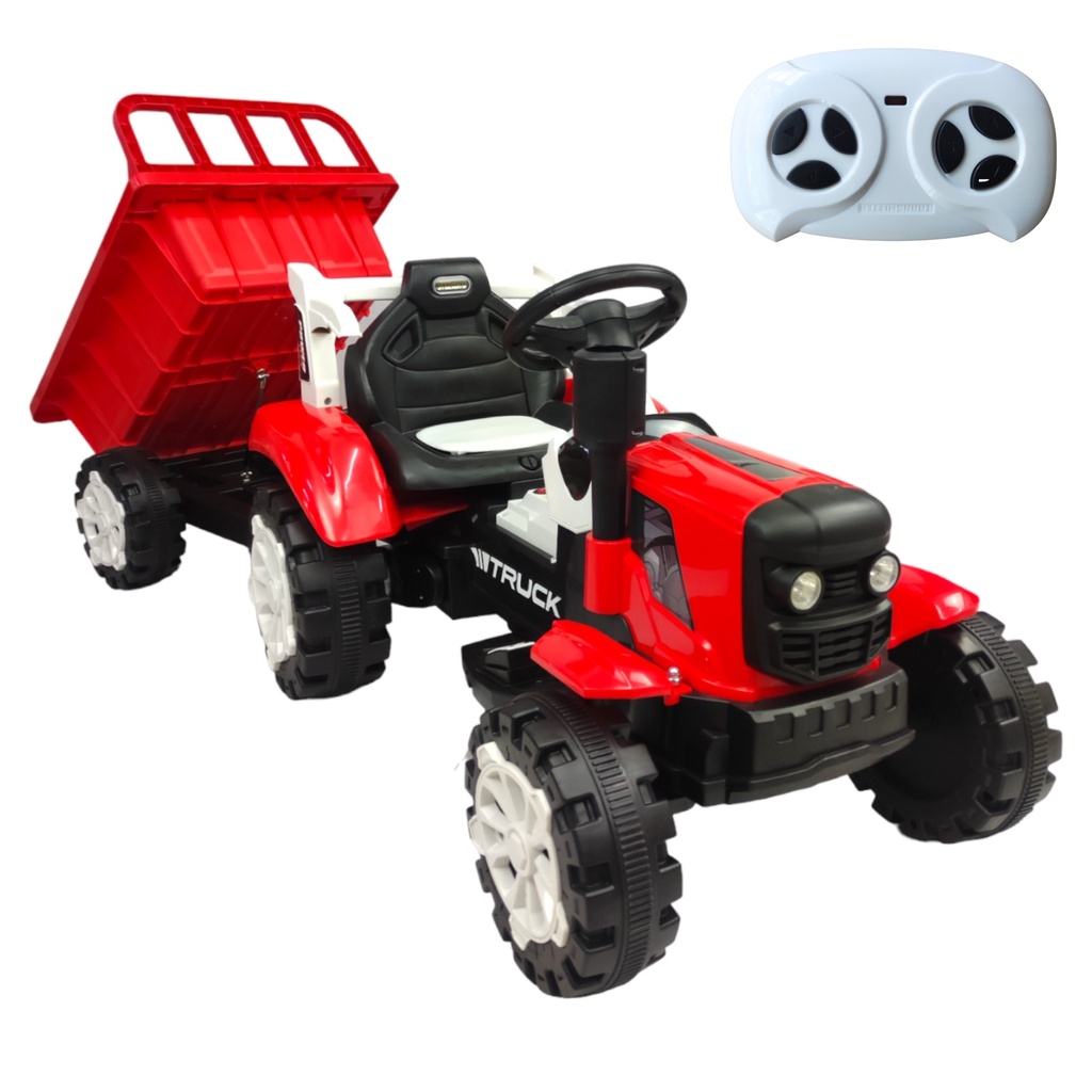 MONTABLE TRACTOR 6v CON CONTROL REMOTO ROJO