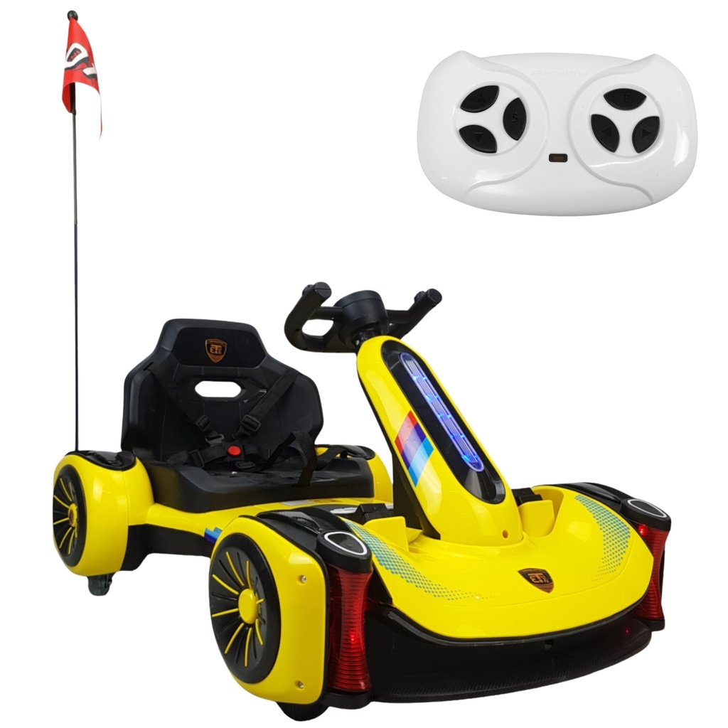 CARRO MONTABLE ELECTRICO TEK-2158 AMARILLO