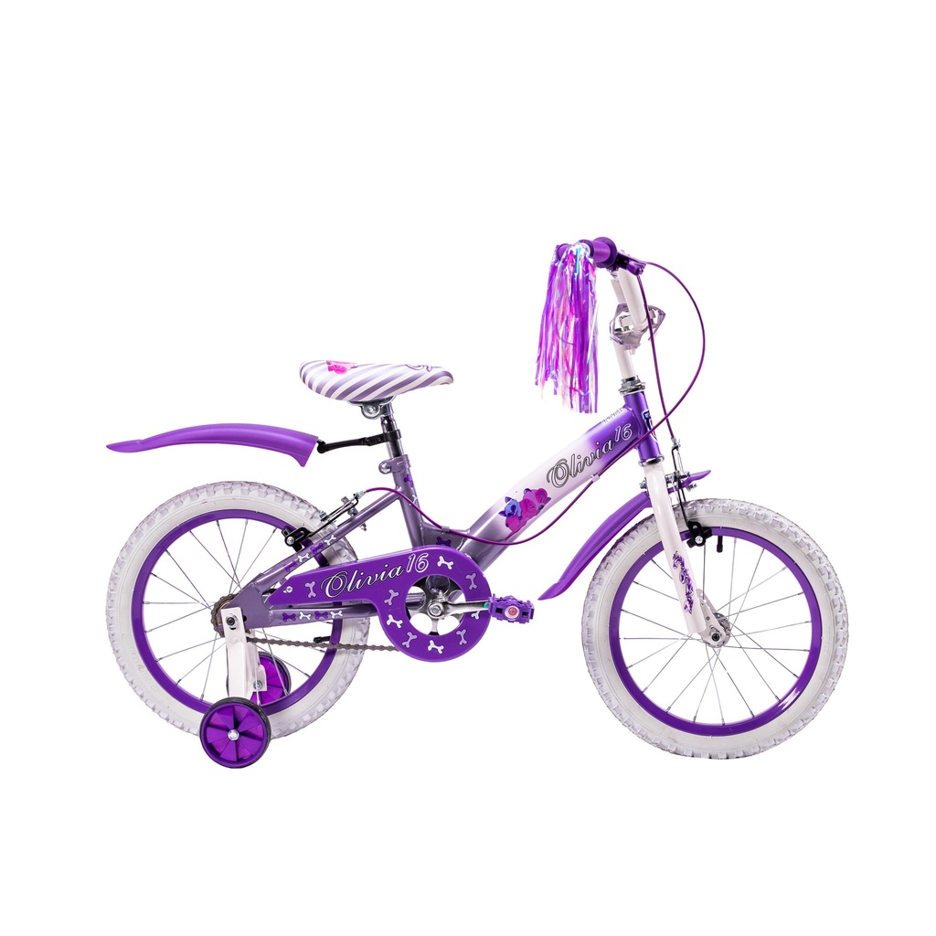 BICICLETA R0-16 BCO/LILA