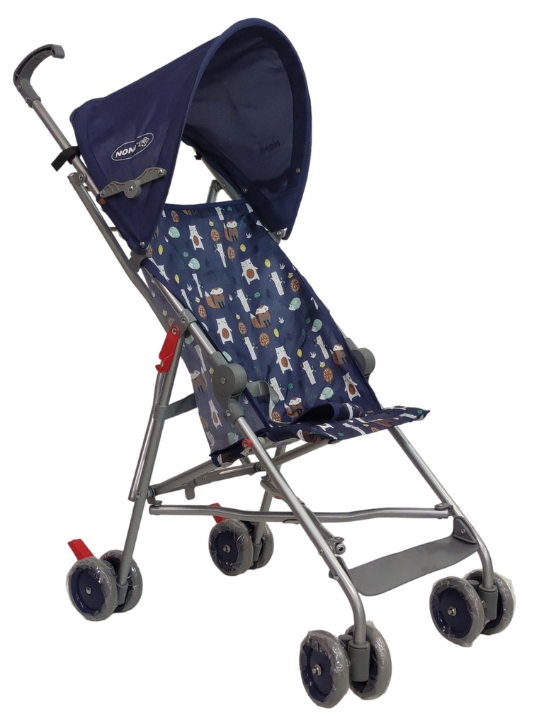 Carriola sencilla de baston 8 llantas AZUL