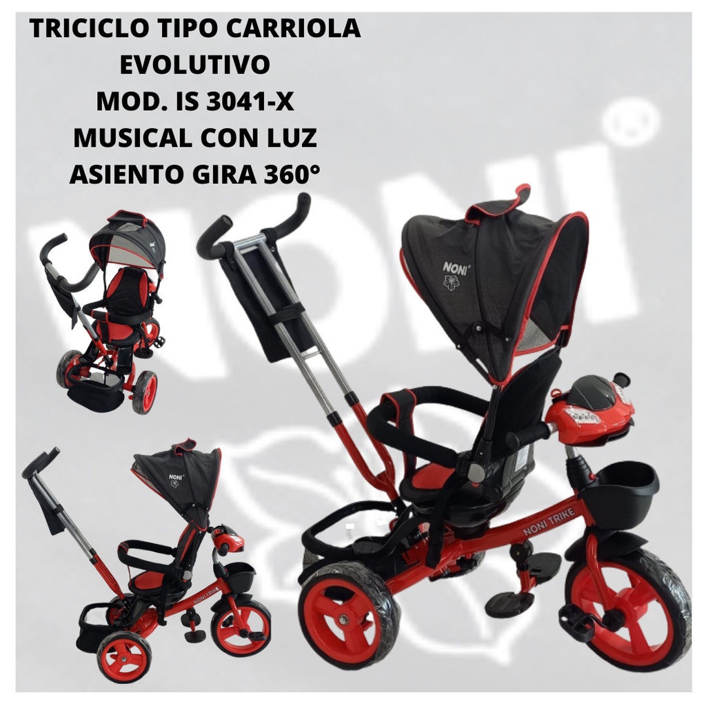 TRICICLO MUSICAL CON LUZ ROJO