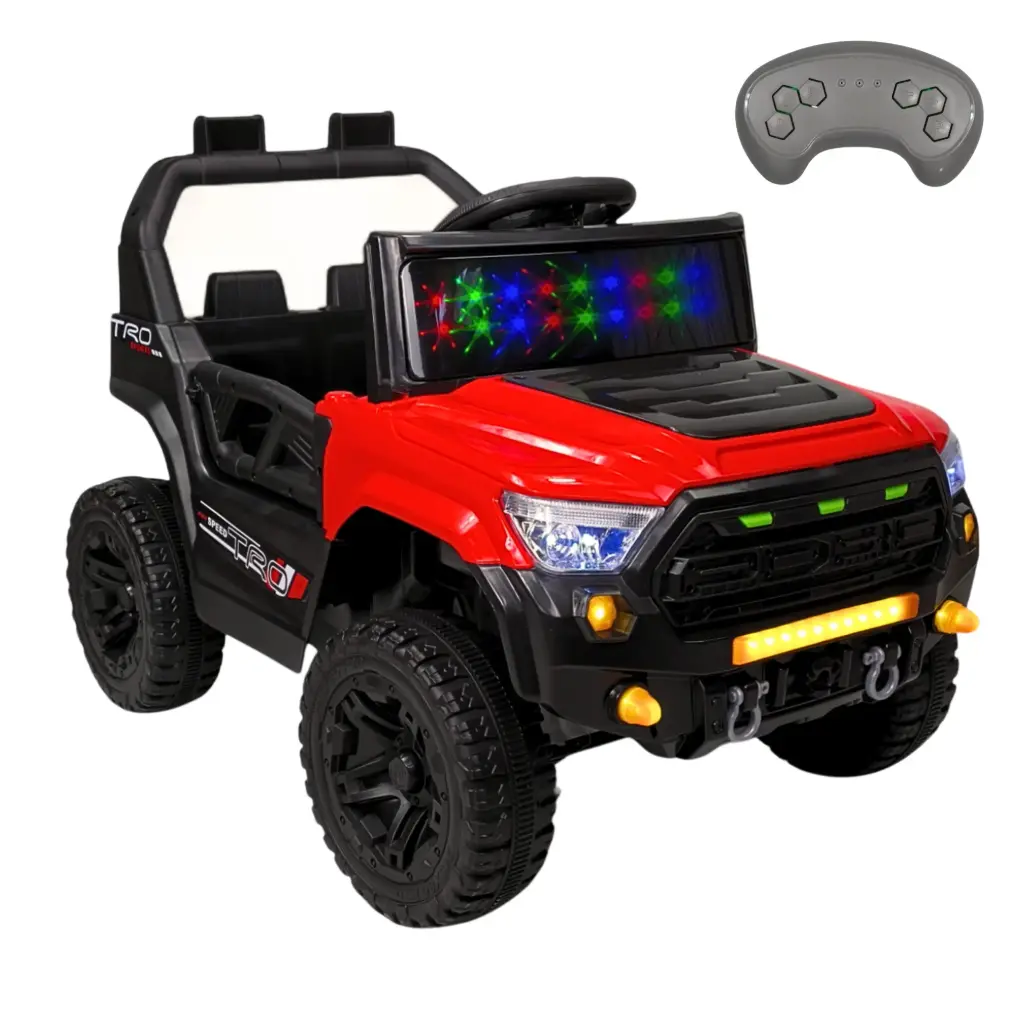 CARRO MONTABLE ELECTRICO CON CONTROL REMOTO ROJO