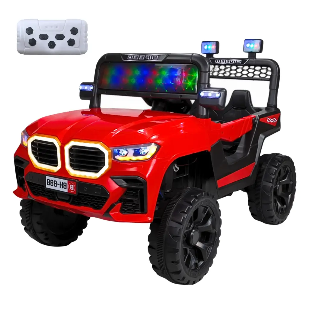 CARRO MONTABLE ELECTRICO CON CONTROL REMOTO ROJO