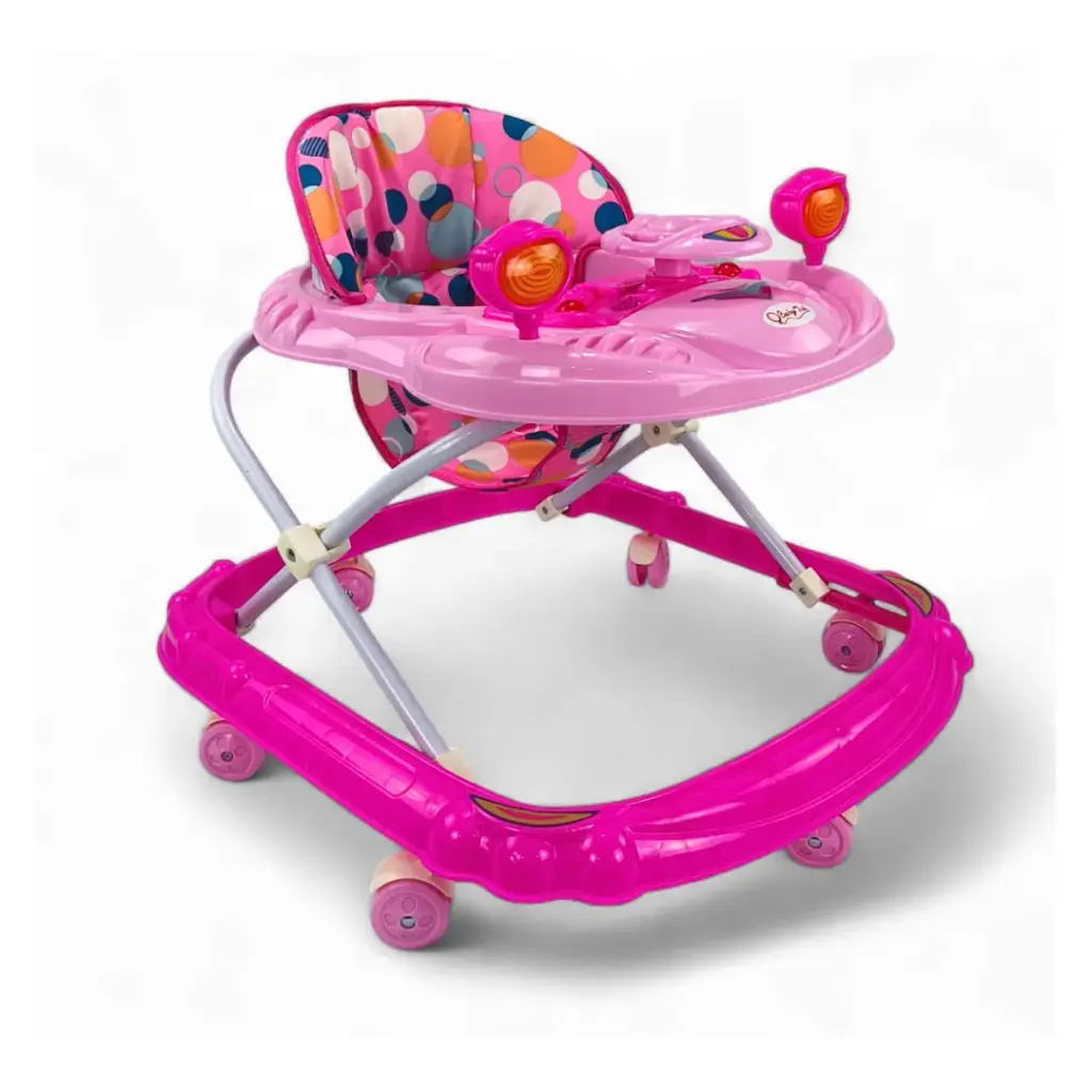 ANDADERA CARRITO MOD. GL181 ROSA