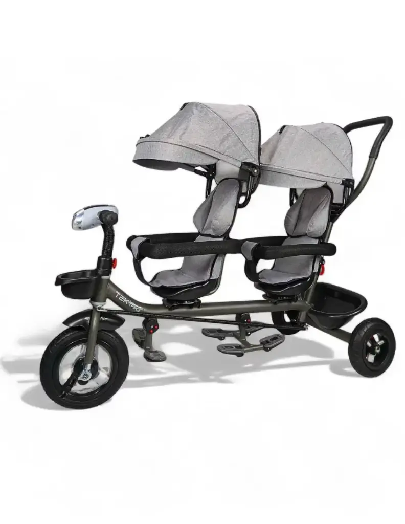 TRICICLO DOBLE NVO MODELO GRIS