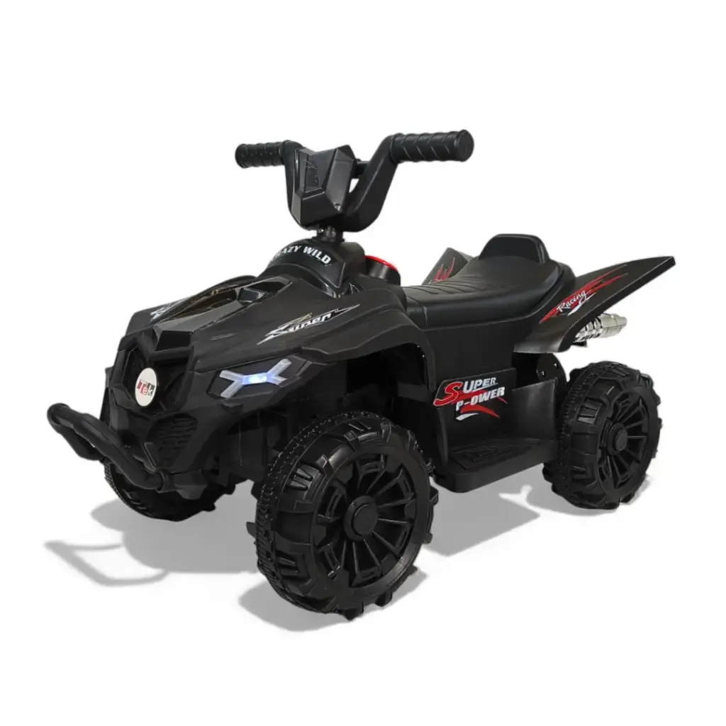 CUATRIMOTO CON LUZ MOD TEK-188L NEGRO