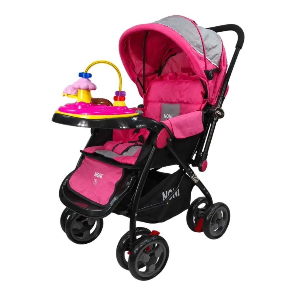 CARRIOLA PARA BEBE TAB. MUSICAL IS-555P ROSA