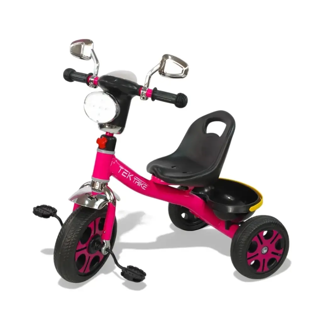 TRICICLO MUSICAL FARO Y ESPEJITO TEK-219 ROSA