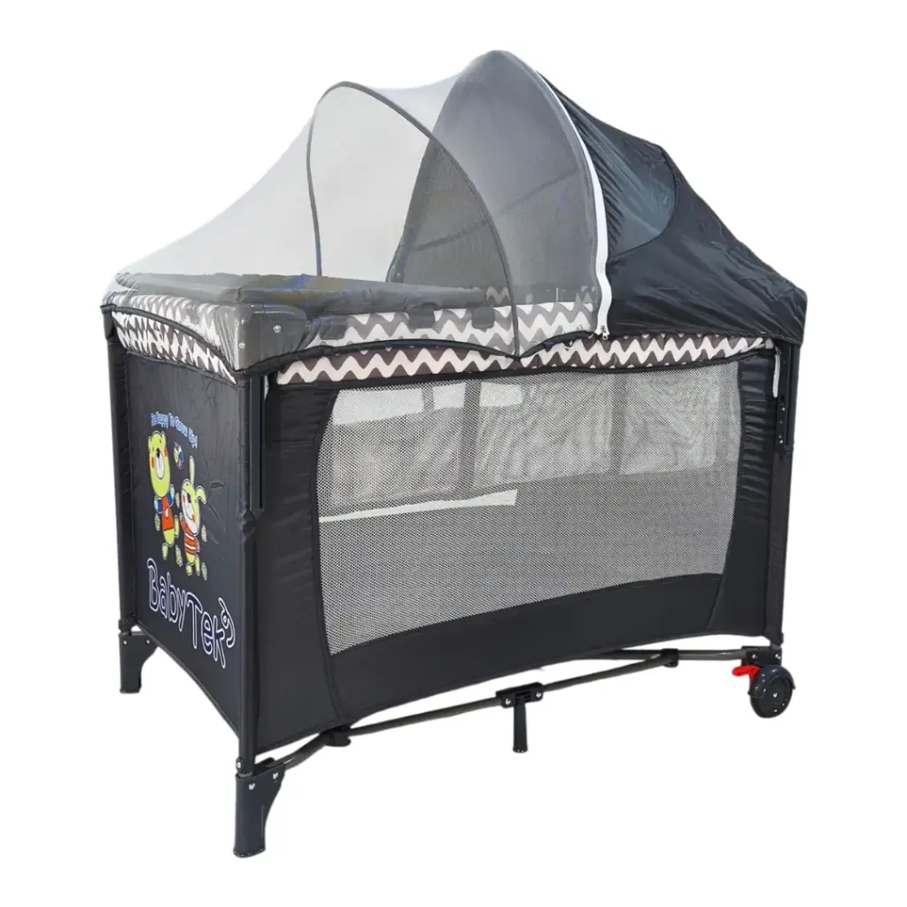 CUNA CORRAL MOVIBLE BASICO CON CAMBIADOR TEK-CUFC GRIS
