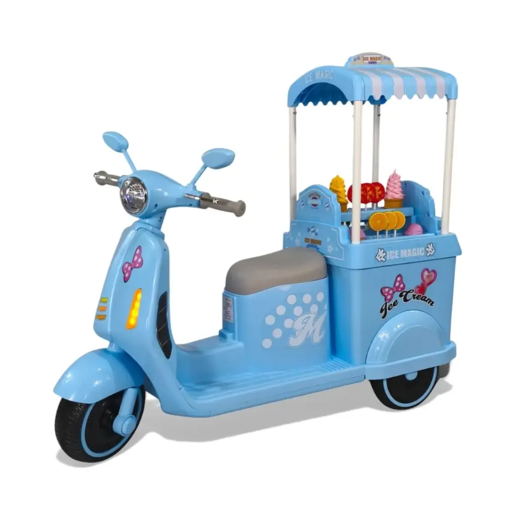 ELECTRICO ICE CREAM 6V LUZ, MUSICA USB, CAJUELA, ACCESORIOS DESMONTABLES TEK-5281