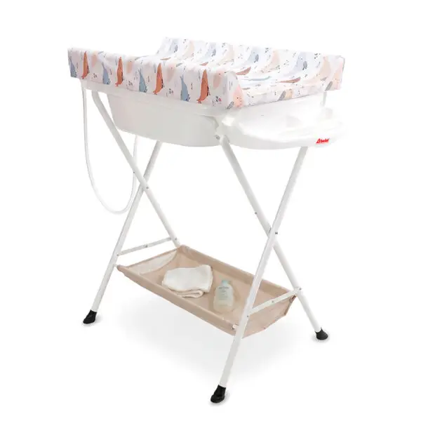 BAÑERA CON BASE PLEGABLE BABY SPLASH BEIGE