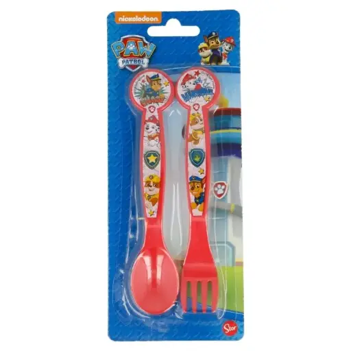 [18916-Rojo] PP CURTLERY SET PAW PATROL COMIC