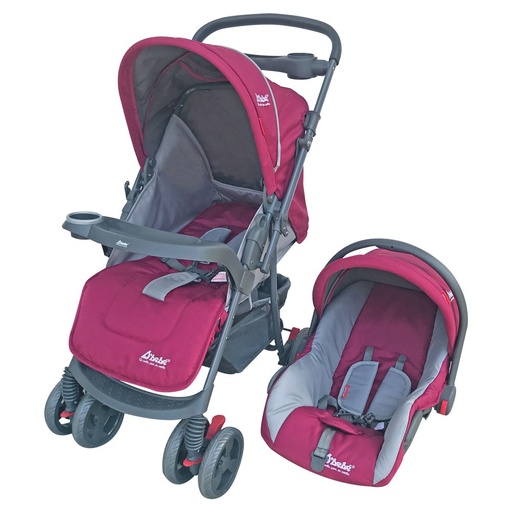 [STAR-ROSA-GRIS] Carriola Travel System Star Baby Rosa
