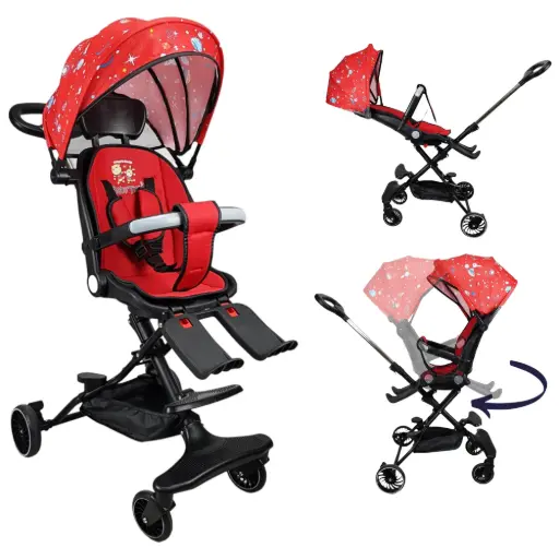 [H-A-ROJO] CARRIOLA PARA BEBE MOD. H-A ROJO