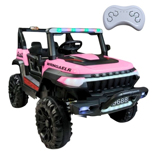 [2680008-4R-ROSA] CARRO MONTABLE ELECTRICO CON CONTROL REMOTO ROSA