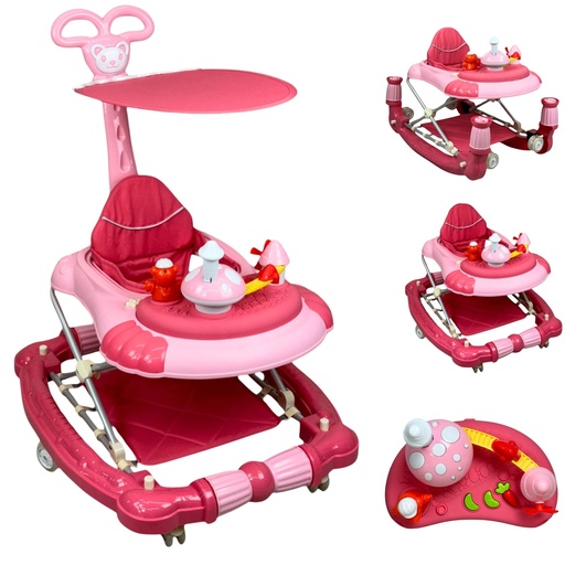 [GL-1077-Rosa] ANDADERA GL-1077 TABLERO HONGUITO ROSA