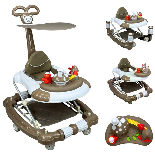 [GL-1077-CAFE] ANDADERA GL-1077 TABLERO HONGUITO CAFE