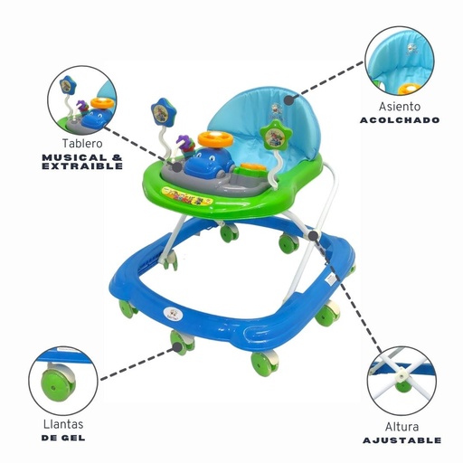 [TK-102-5-ROSA] ANDADERA MOD. TEK-102 CAMIONCITO ROSA