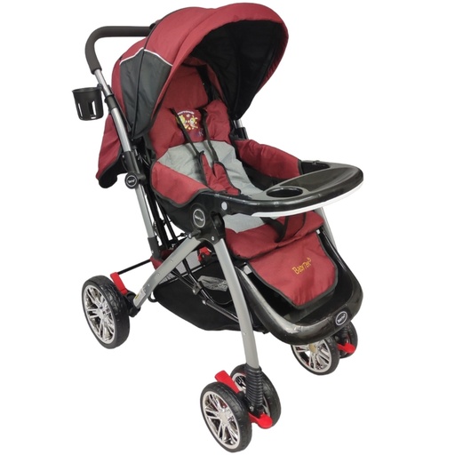 [S-A-RED] CARREOLA LLANTA GDE REVERSIBLE ROJO