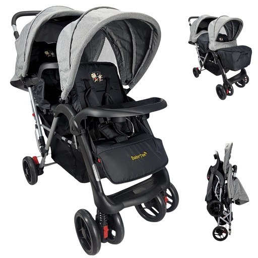 [P-A-2024-GRIS] CARRIOLA PARA BEBE MOD. P-A GRIS