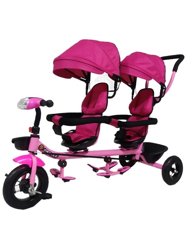 [TEK-2029-ROSA] TRICICLO DOBLE NVO MODELO ROSA