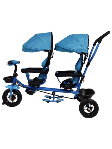 [TEK-2029-AZUL] TRICICLO DOBLE NVO MODELO AZUL