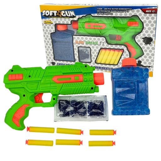 [HP1081506-VERDE] PISTOLA C/HIDROGEL EN CAJA VERDE