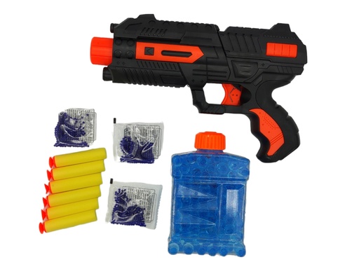 [SWA3088-NEGRO] PISTOLA DE HIDROGEL CON DARDOS NEGRO
