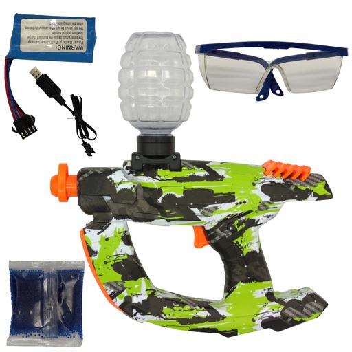 [TS78255-VERDE] PISTOLA ESPACIAL BALAS DE GEL 2 COLORES VERDE