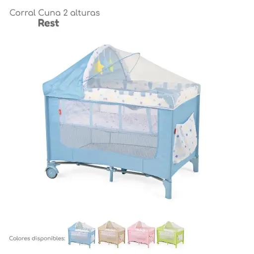 [CORRAL-REST-AZUL] Cuna Corral REST AZUL
