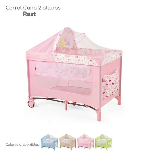 [CORRAL-REST-ROSA] Cuna Corral REST 