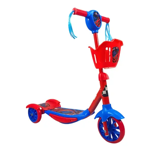 [HDL703-2-AzuRoj] SCOOTER CON CANASTA LUZ Y SONIDO AZUL/ROJO